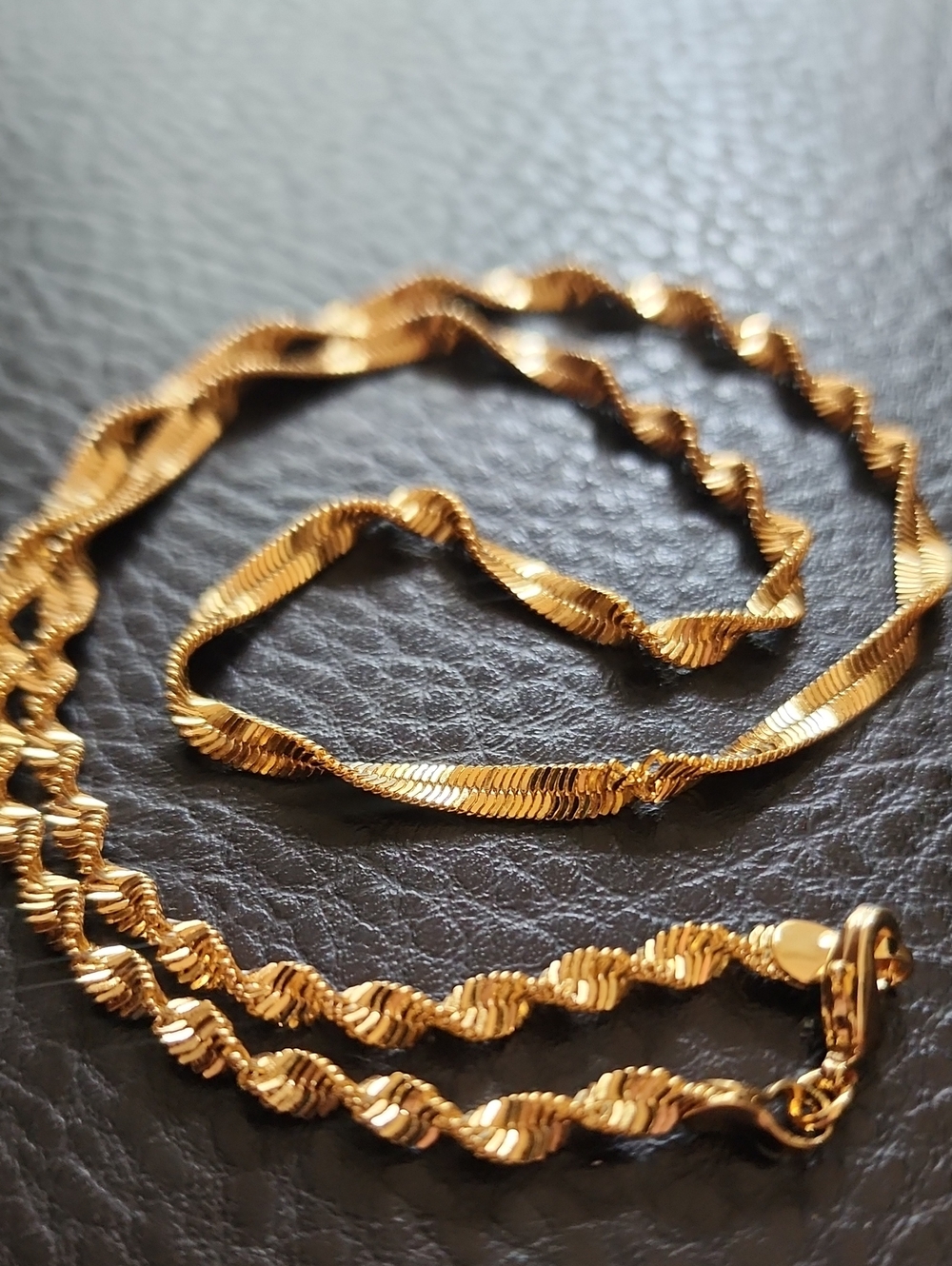 Gold Tone Twisted Rope Necklace - Women Jewelry